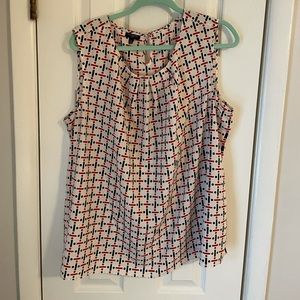 Talbots Red and Black Top